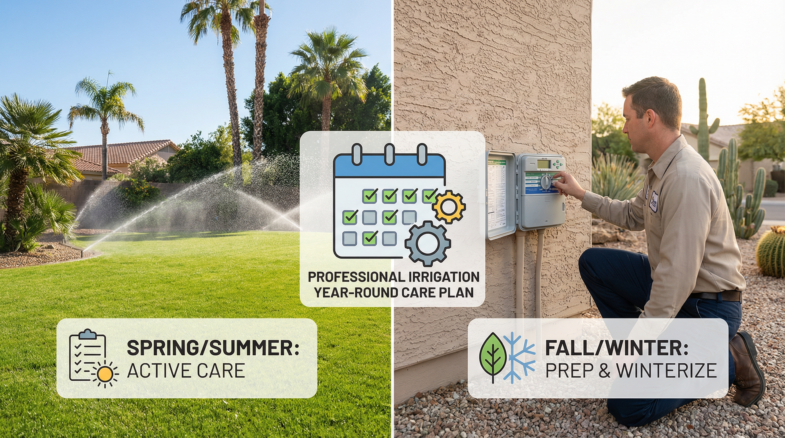 Seasonal irrigation maintenance checklist