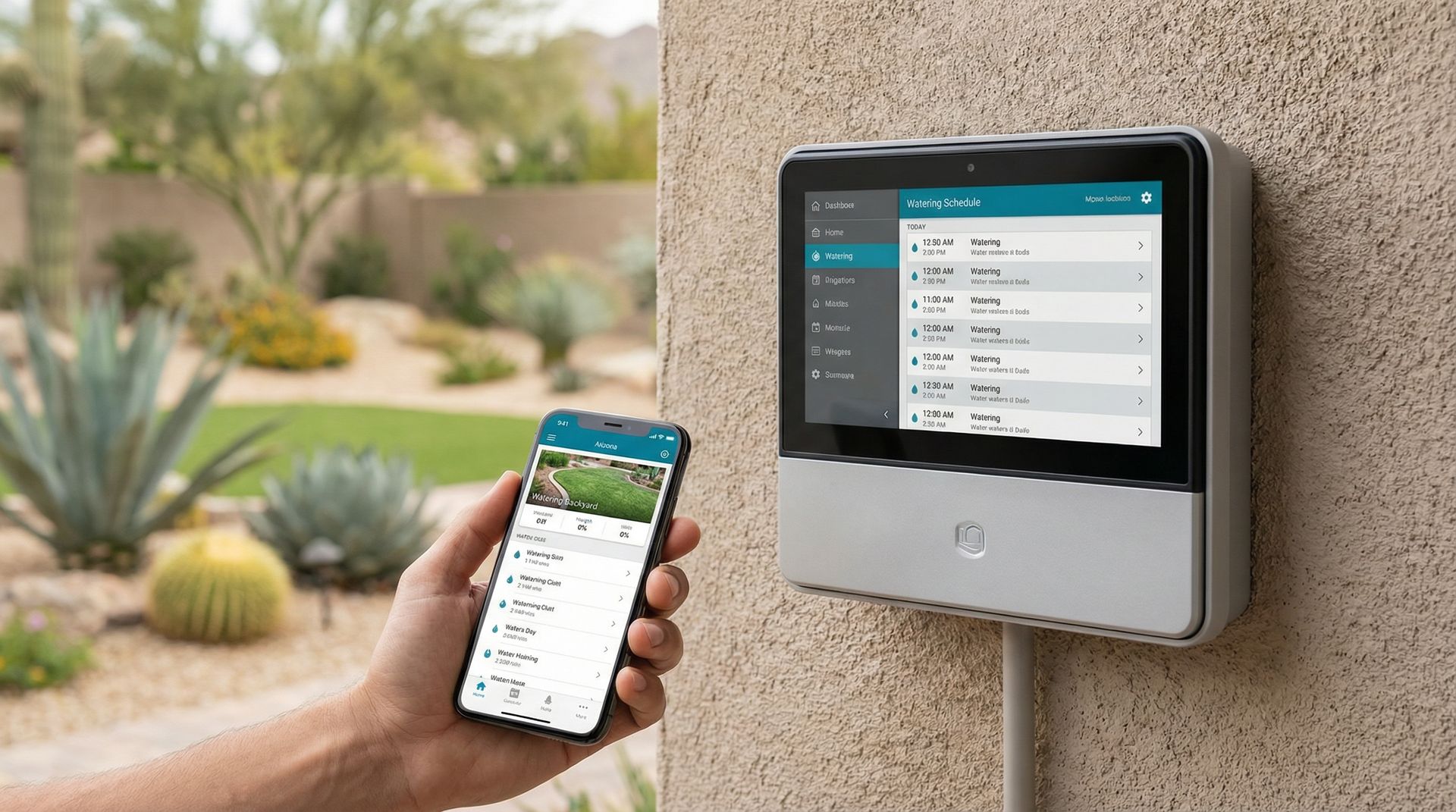 Smart Wi-Fi irrigation controller installation